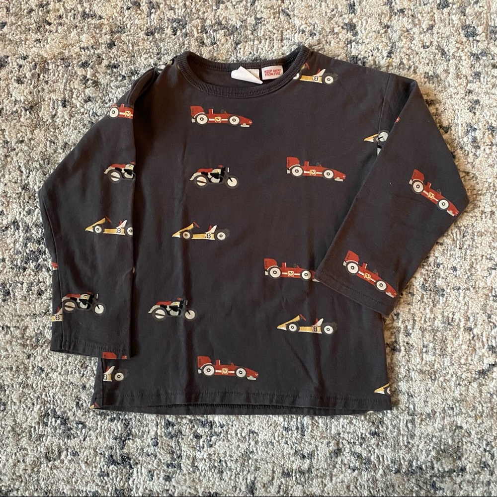 Zara Toddler Race Cars Long Sleeve Tee